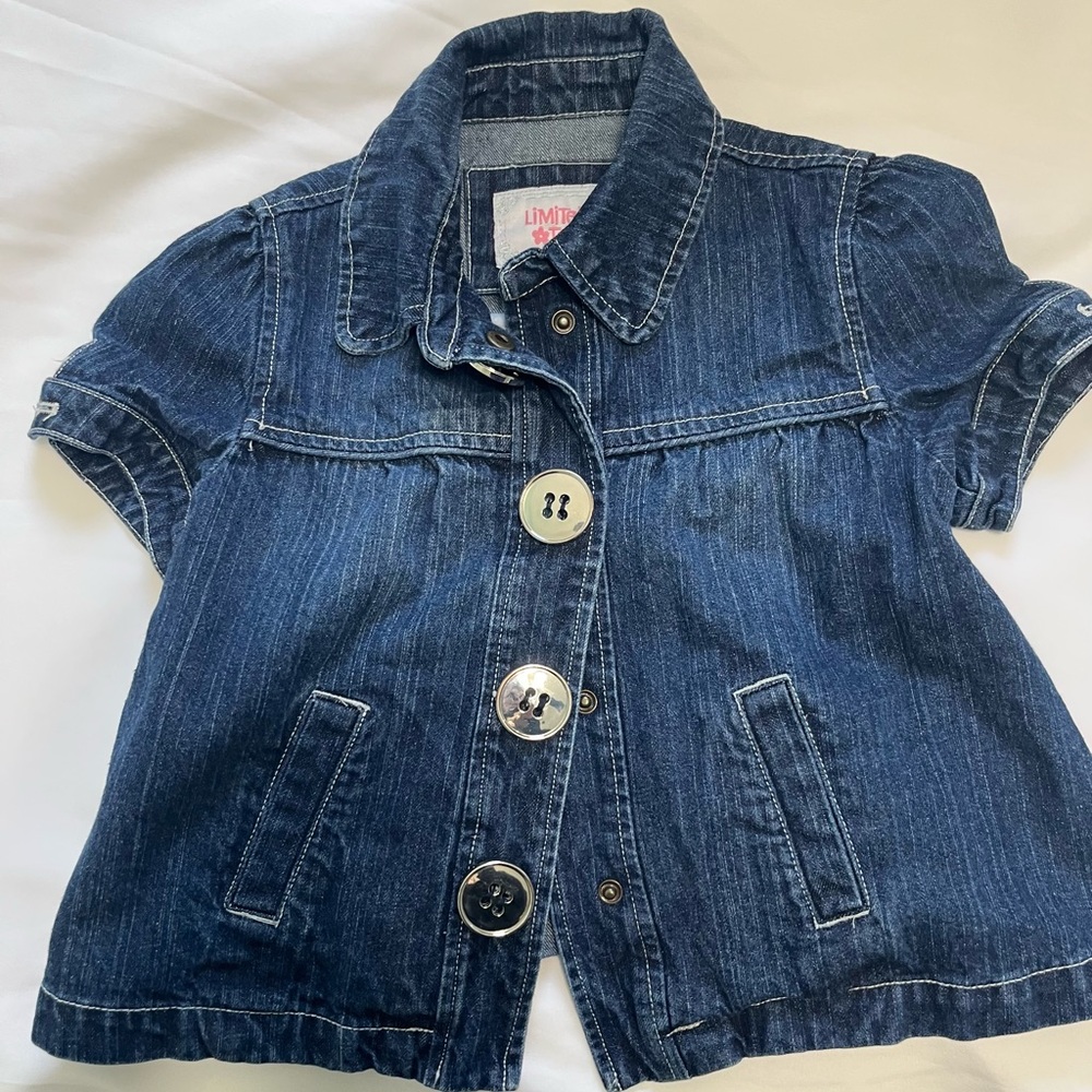 Limited Too Girls sz 10 Blue Jean Jacket